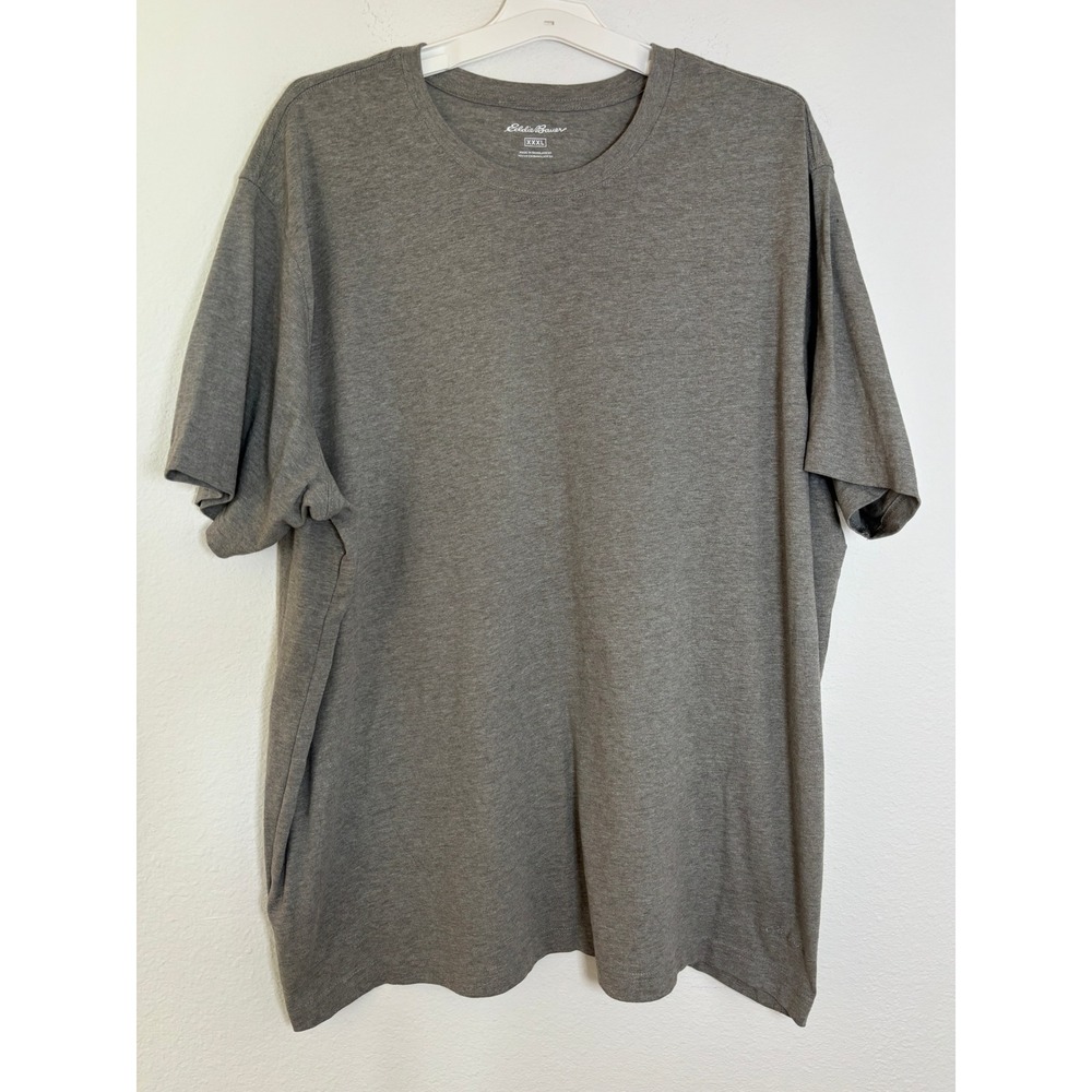 Eddie Bauer Mens XXXL Heather Gray Short Sleeve Crew Neck T-Shirt Relaxed Fit